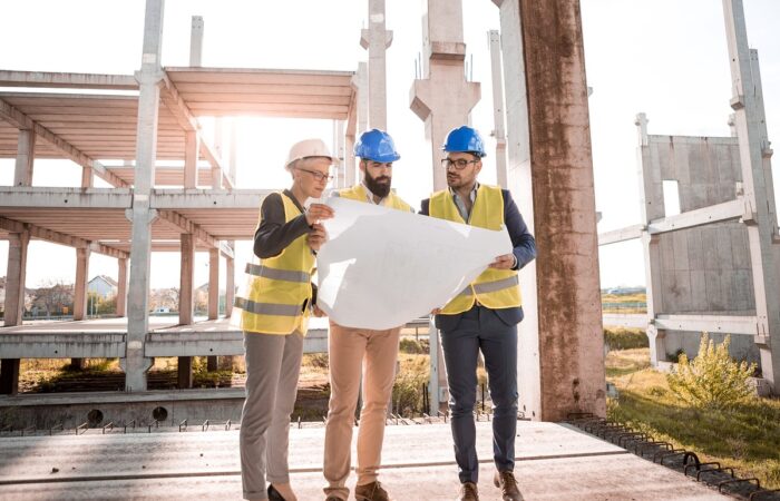 architect, plan, construction